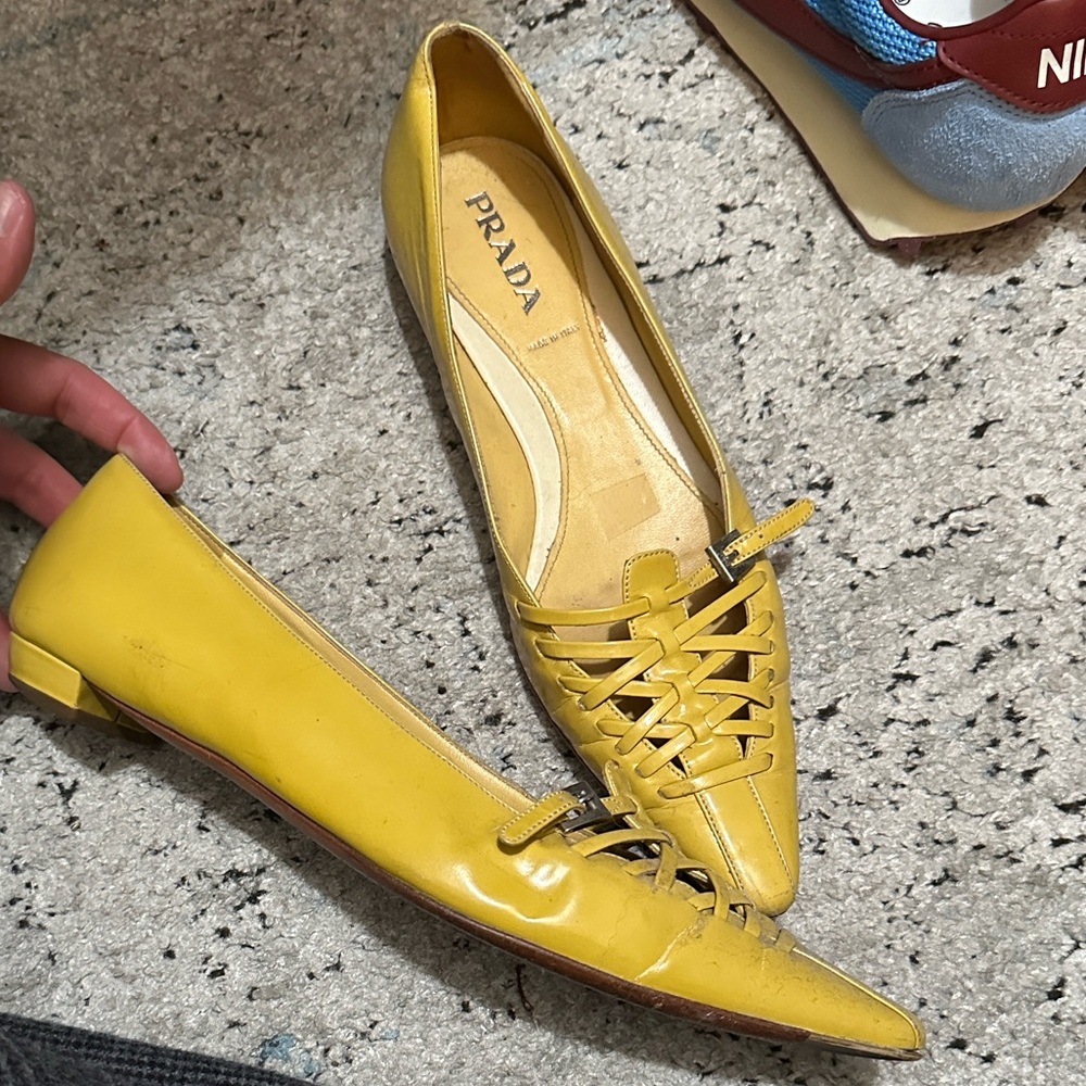 Prada Monochrome Textured Heels